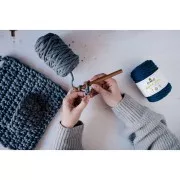 4mm DMC Eco Vita 12 Recycled cotton cord reel for macrame - Peacock Blue x55m