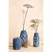 4mm DMC Eco Vita 12 Recycled cotton cord reel for macrame - Denim Blue x55m