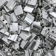 5x5x1.9mm Miyuki Tila Beads TL-55006- Crystal Full Labrador x10g