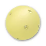 Round Polaris bead with rhinestones 16mm Jonquil x1