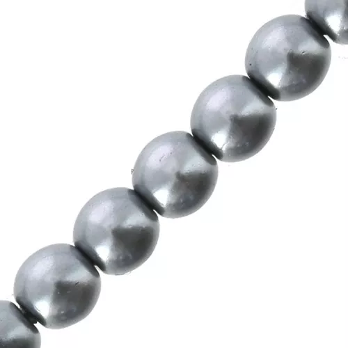 3mm Pearly beads - Grey x100
