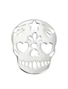 18x15mm 925 Sterling Silver Mexican skull pendant x1