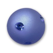 Round Polaris bead with rhinestones  10mm Sapphire x1|raw }}