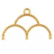 22.8mm Cymbal - 11/0 delica weaving end - Skaloti III - Fine Gold plated x1