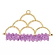 33.8mm Cymbal - 11/0 delica weaving end - Skaloti IV - Fine Gold platedx1