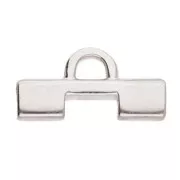 15x8mm Cymbal - Tila Beads weaving end - Soros II - Antique Silver Tone x1