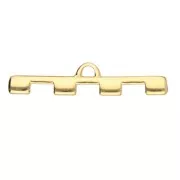 35x7.5mm Cymbal - Tila Beads weaving end - Soros IV - Fine Gold plated x1