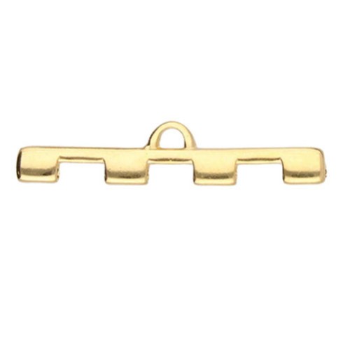 35x7.5mm Cymbal - Tila Beads weaving end - Soros IV - Fine Gold plated x1