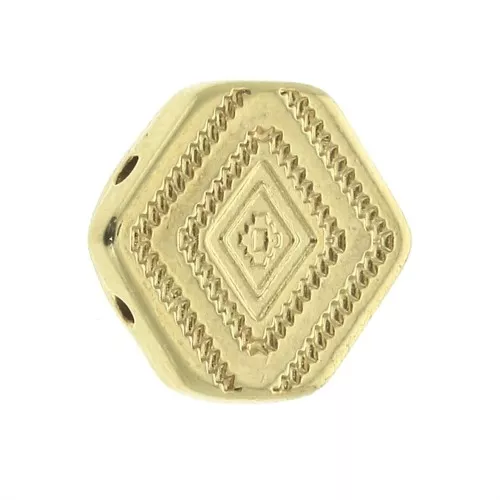 11x12mm Gold Plated Malliadiko Cymbal bead for Chevron Beads x1