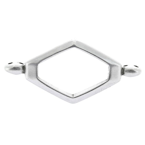 31x15mm Antique Silver Plated Kotroni Cymbal Connector for Superduo x1