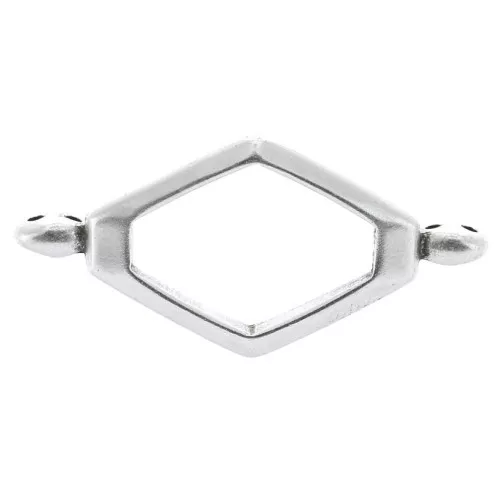 31x15mm Antique Silver Plated Kotroni Cymbal Connector for Superduo x1