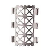 Cymbal - Connector for Tila Beads 31x20 mm Faragas III Silver Aged x1