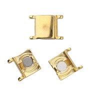 13x9mm Gold Plated Axos II Cymbal magnetic clasp for Delica 11/0 x1|raw }}
