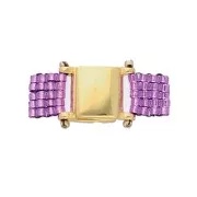 13x9mm Gold Plated Axos II Cymbal magnetic clasp for Delica 11/0 x1