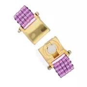 13x9mm Gold Plated Axos II Cymbal magnetic clasp for Delica 11/0 x1