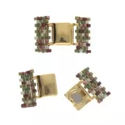 13x9mm Gold Plated Axos II Cymbal magnetic clasp for Delica 11/0 x1