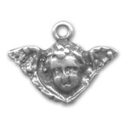 Angel charm 19mm Old silver tone x1|raw }}