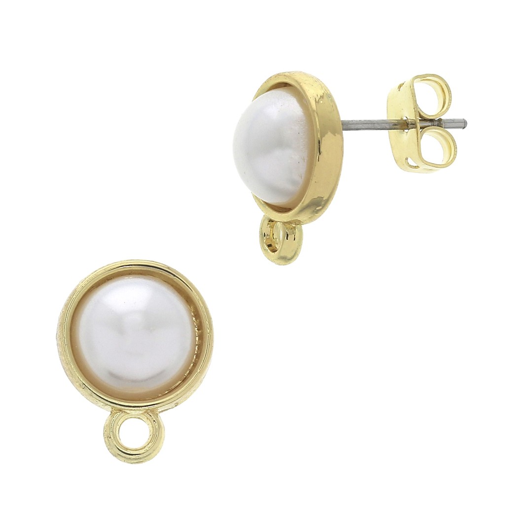 13x10mm Shell Earstuds with imitation 