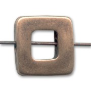 Hollow square 12mm Old copper tone x1