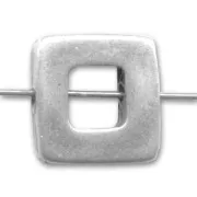 Hollow square 12mm Old silver tone x1