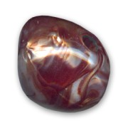 Flat round bead 26x19mm Chalk Brown x1