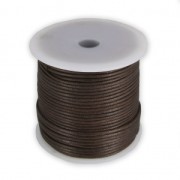 Cotton waxed cord 2mm Brown x50 m|raw }}