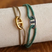 Cotton waxed cord 2mm Brown x50 m