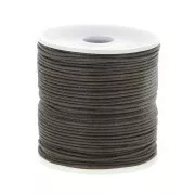 Cotton waxed cord 1mm Brun x50 m