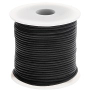 Leather cord 1 mm Black x 20 m