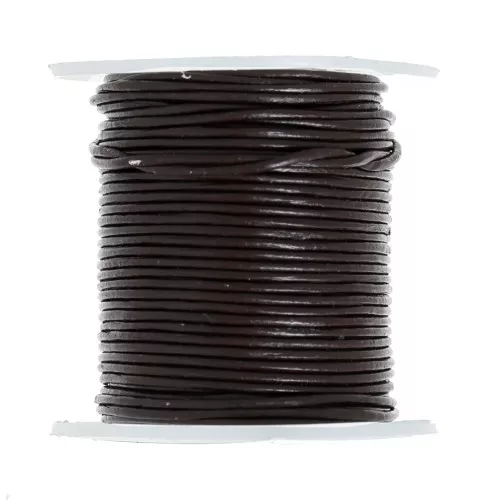 Leather cord 1 mm - Brown x20m