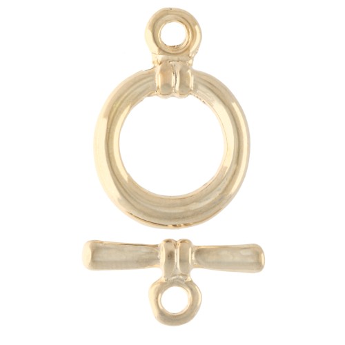 Toggle clasp 14,5mm fine Gold plated x1