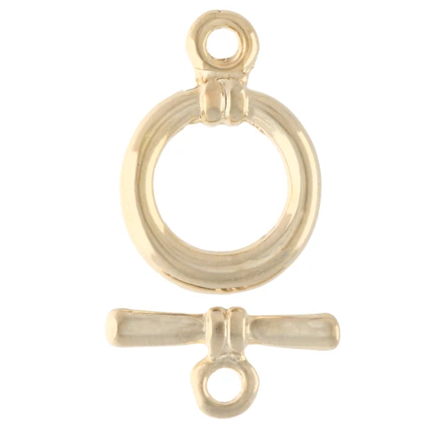 Toggle clasp 14,5mm fine Gold plated x1