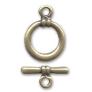 Toggle clasp 14,5mm Bronze tone x1