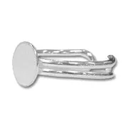 Ring base for children with  8mm pad Silver tone x1