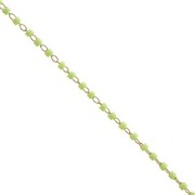 1.70mm Bead Chain with Miyuki Delica 11/0 Gold Tone/Light Green x1m|raw }}