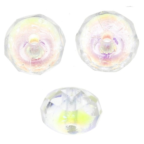 7x4mm Donuts - Crystal AB x25