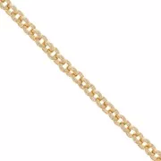 Aluminium Chain 7.5mm Gold tone x1m