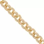 Aluminium Chain 7.5mm Gold tone x1m