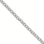 Aluminium Chain 7.5mm Rhodium tone x1m