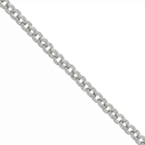 Belcher chain Aluminium Chain 7.5mm Rhodium tone x1m