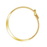 15mm Gold Filled round flattened hoop earring to decorate x2