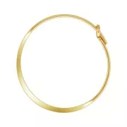 21mm Gold Filled round flattened hoop earring to decorate x2