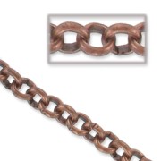 Chain Jaseron links 3.5mm Old copper tone x1m|raw }}
