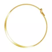25mm Gold Filled round flattened hoop earring to decorate x2