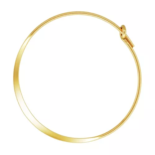 25mm Gold Filled round flattened hoop earring to decorate x2