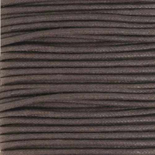 Cotton waxed cord 2mm Brown x5 m