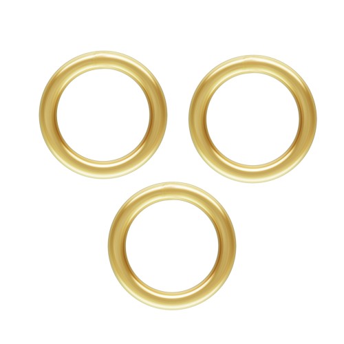 9x1.25mm Gold filled closed jump rings x4