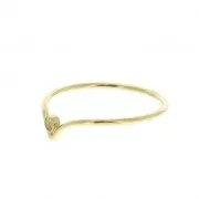 Size 57 Gold filled chevon ring for 2,2mm 1088 cabochon x1