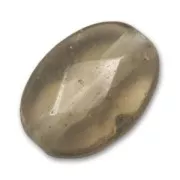 Bead Smoky Quartz Oval with facets 14x10mm x1