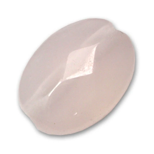 Bead Rose Quartz Oval with facets 14x10mm x1